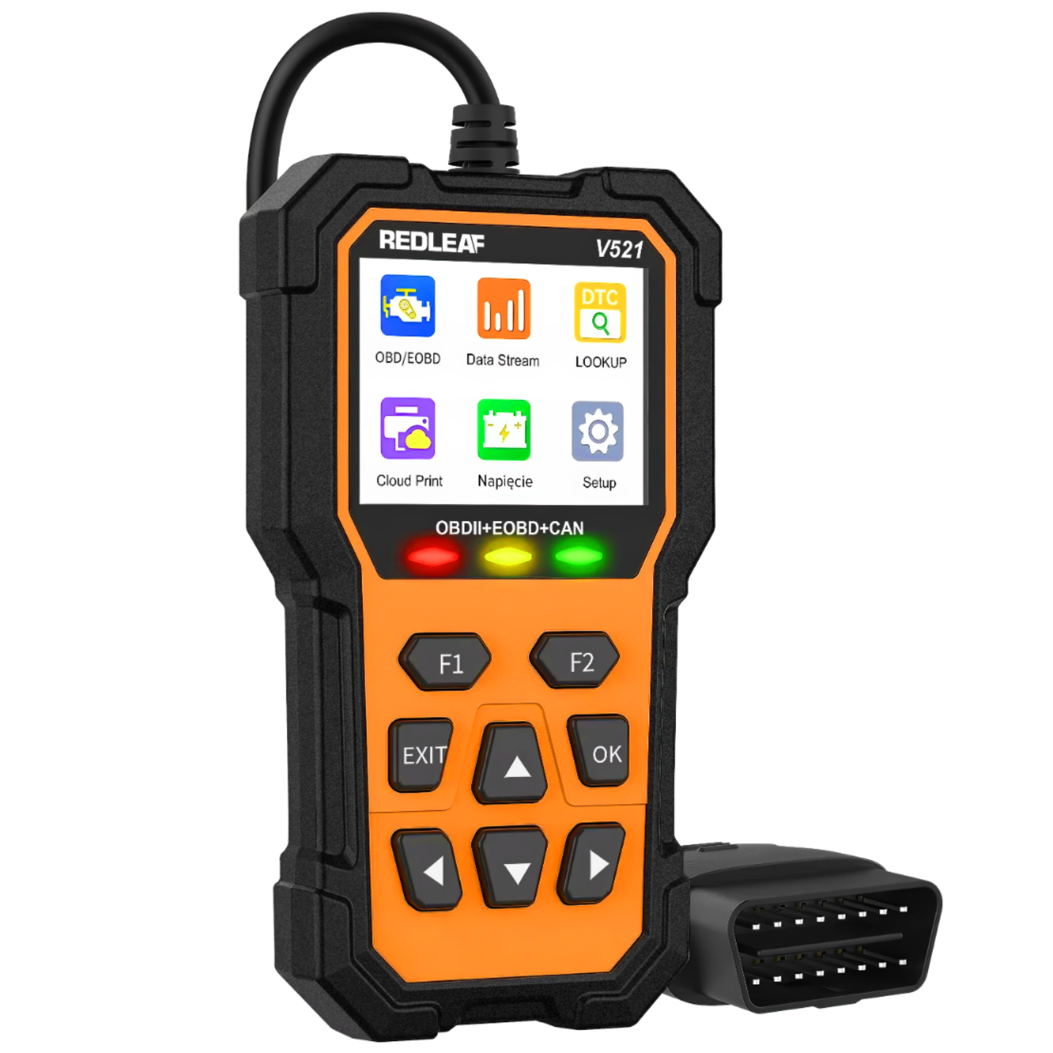 Interfejs diagnostyczny Redleaf V521 OBDII PL